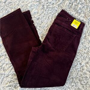 Buffalo David Bitton Women's Dark Burgundy Straight Leg corduroys